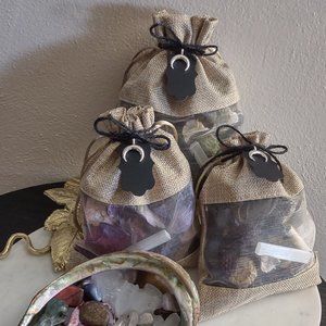 Potpourri Sachets Custom-Made w/ Selenite Blade & Witchy Add-ins in 15+ scent